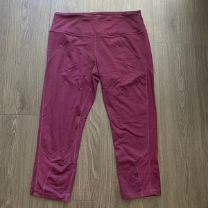 Victoria secret/pink maroon leggings 3/4